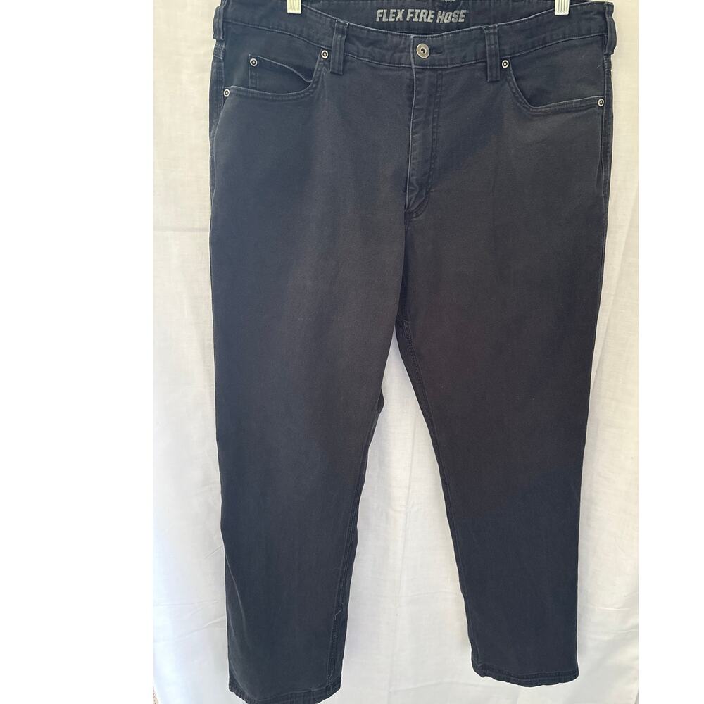 Duluth Flex Fire Hose Black Relaxed Fit Pants Size 40 x 32